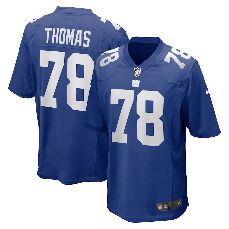 Men New York Giants 78 Andrew Thomas Nike Royal Game NFL Jersey